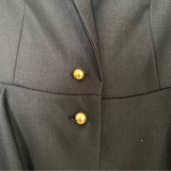 H&M Black Blazer with a Ruffled Bottom and Gold Buttons Size 2 - Picture 4 of 9